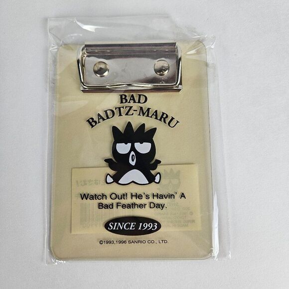 Sanrio Bad Badtz Maru Retro Mini Round Clipboard 1990s Vintage NEW Unused - Picture 1 of 3